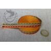 Silk  tablet woven band - yellow,red, green